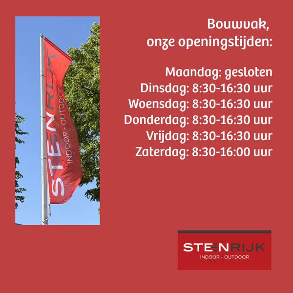 Weer geopend na de bouwvak!