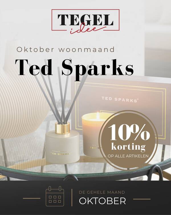 Ted Sparks geuren met geurstokjes, brandende geurkaars en cadeauverpakking bij Tegel-Idee in Oud Gastel