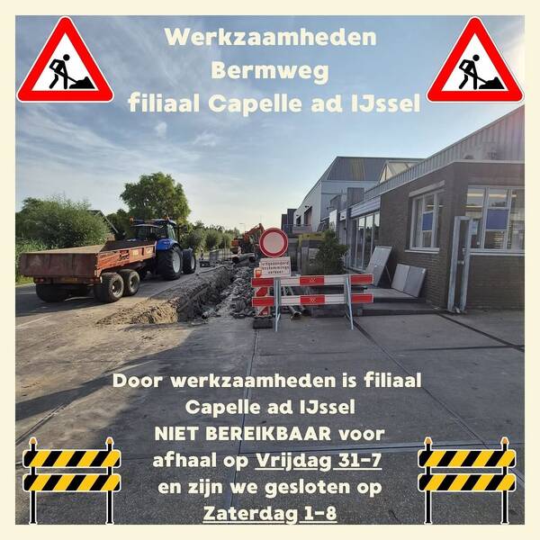 Belangrijke Mededeling over Filiaal Capelle