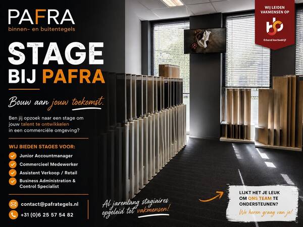 Leerzame stage bij PAFRA Tegels