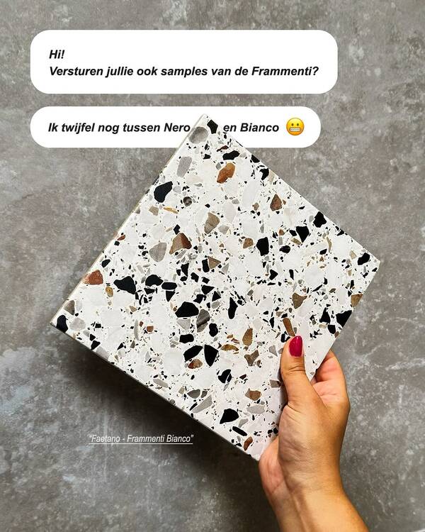 Bestel sample van Faetano Frammenti