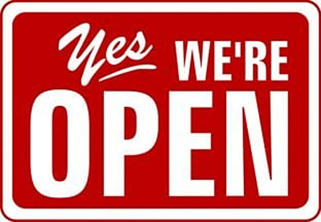 Yes WE'RE OPEN