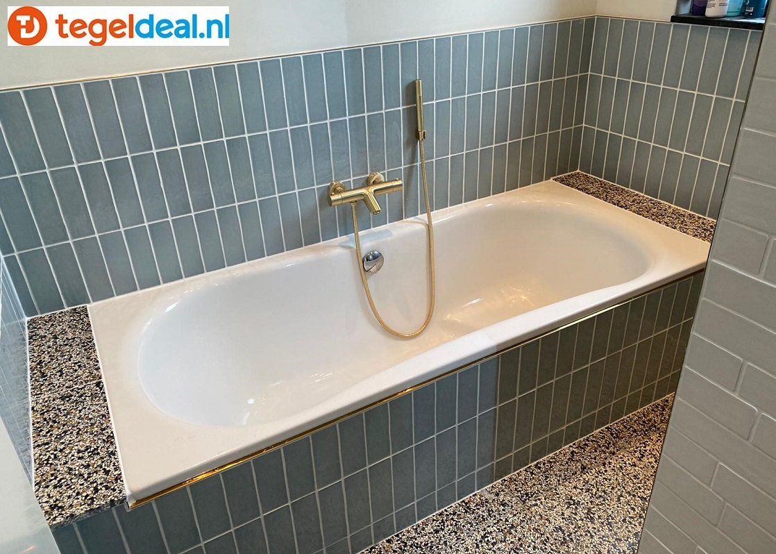 Terrazzo tegels in 5 kleuren op voorraad